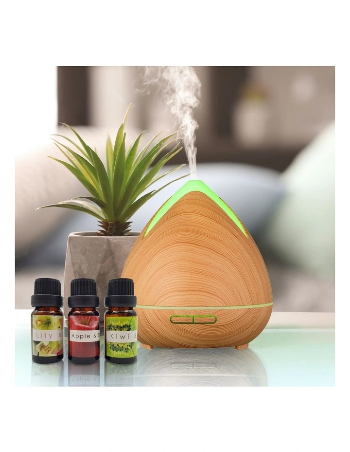 Cool Mist Ultrasonic Diffuser with 3 Pack Essential Oils Light Wood New ✔️ PureSpa Cool Mist Ultrasonic Diffuser With 3 Pack Essential Oils Light Wood ???? -Palm Beach Collection Shop unnamed file 3