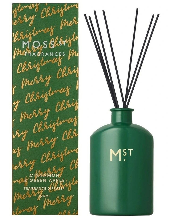 Best Pirce 𧨠Moss St. Fragrances Cinnamon & Green Apple Large Fragrance Diffuser 275ml β€οΈ
